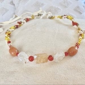 CITRINE GODDESS CROWN - Jeweled Headband - Priestess Tiara Headdress